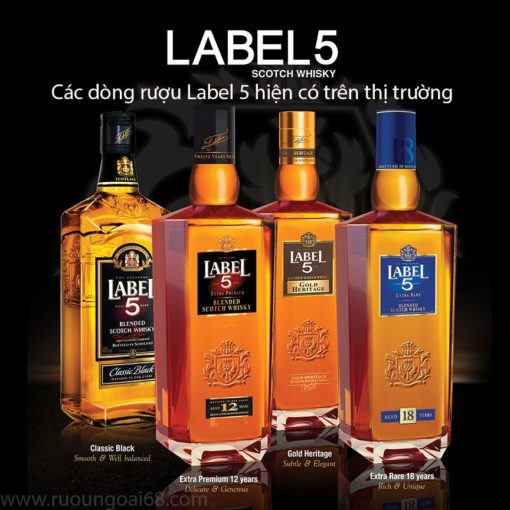 Các dòng rượu label 5