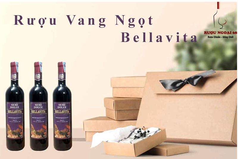 Rượu Vang Bellavita Semi Dolce quà tặng