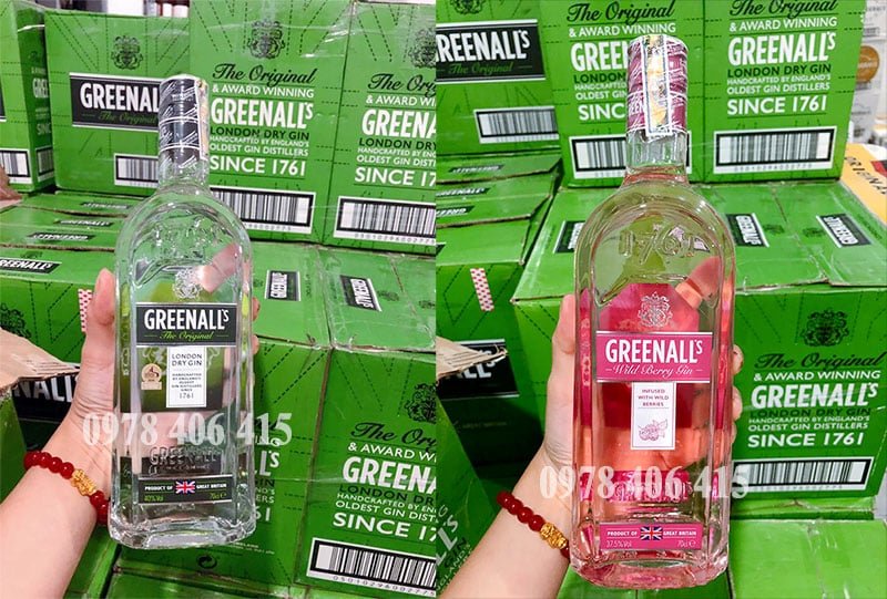 Rượu Greenalls Gin 2 Vị Khác Nhau