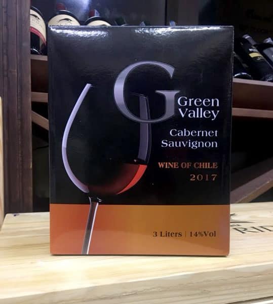Rượu Vang Bịch Green Valley 3 Lít thực tế