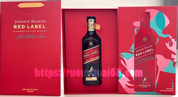 Rượu Johnnie Walker Red Label Hộp Quà 2022 hình ảnh đầy bô quà