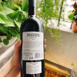 Rượu vang Mazzini Primitivo 17 độ mặt sau