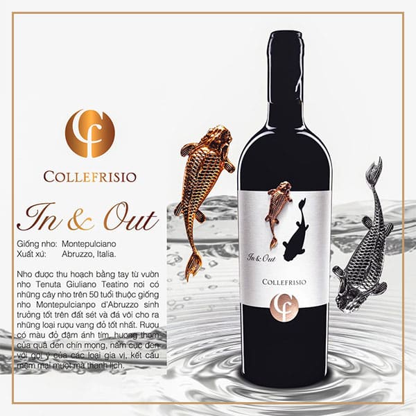 Rượu Vang CF Collefrisio IN & OUT thiết kế bắt mắt