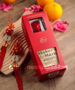 Rượu Maker's Mark Hộp Quà Tết sắc đào đỏ