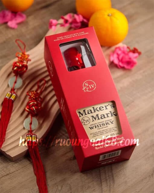 Rượu Maker's Mark Hộp Quà Tết sắc đào đỏ