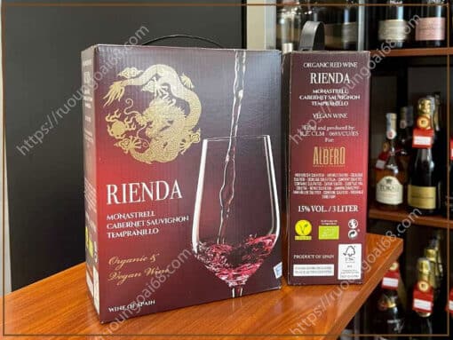 Rượu Vang Bịch Rienda Blend Organic 3l 15% độ