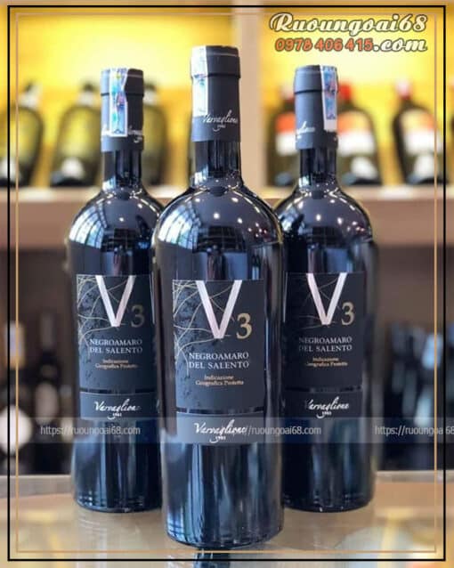 Rượu Vang V3 Negroamaro Del Salento
