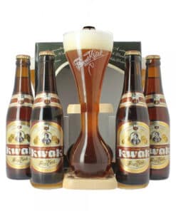 Hộp quà tặng bia Pauwel Kwak 4 chai + tặng 01 ly nhập khẩu Bỉ