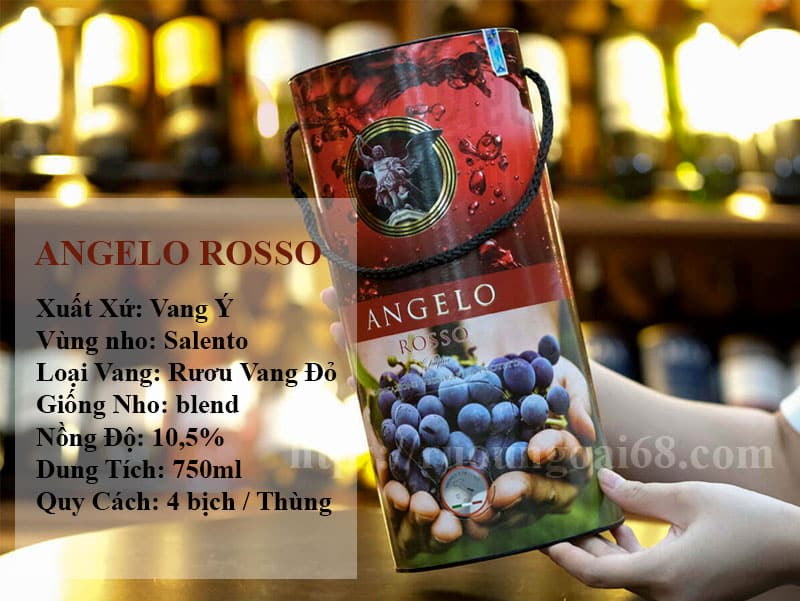 Vang Angelo Rosso Bịch 3L