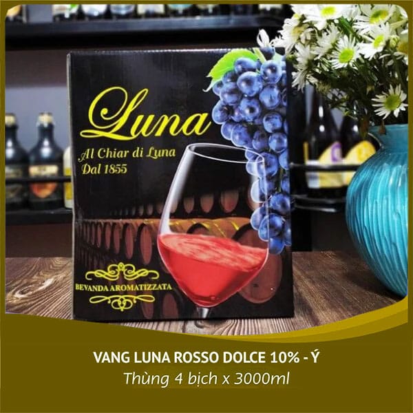 Rượu Vang Bịch Luna Rosso Dolce 3L