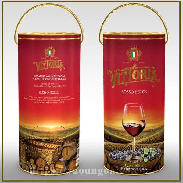Vang Ý Ngọt Vittoria Rosso Dolce 3L