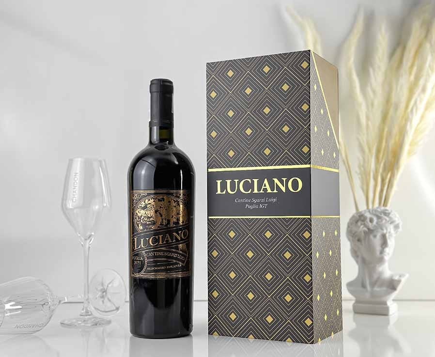 Hộp quà rượu vang tết 2024 hop qua luciano chat 14 do