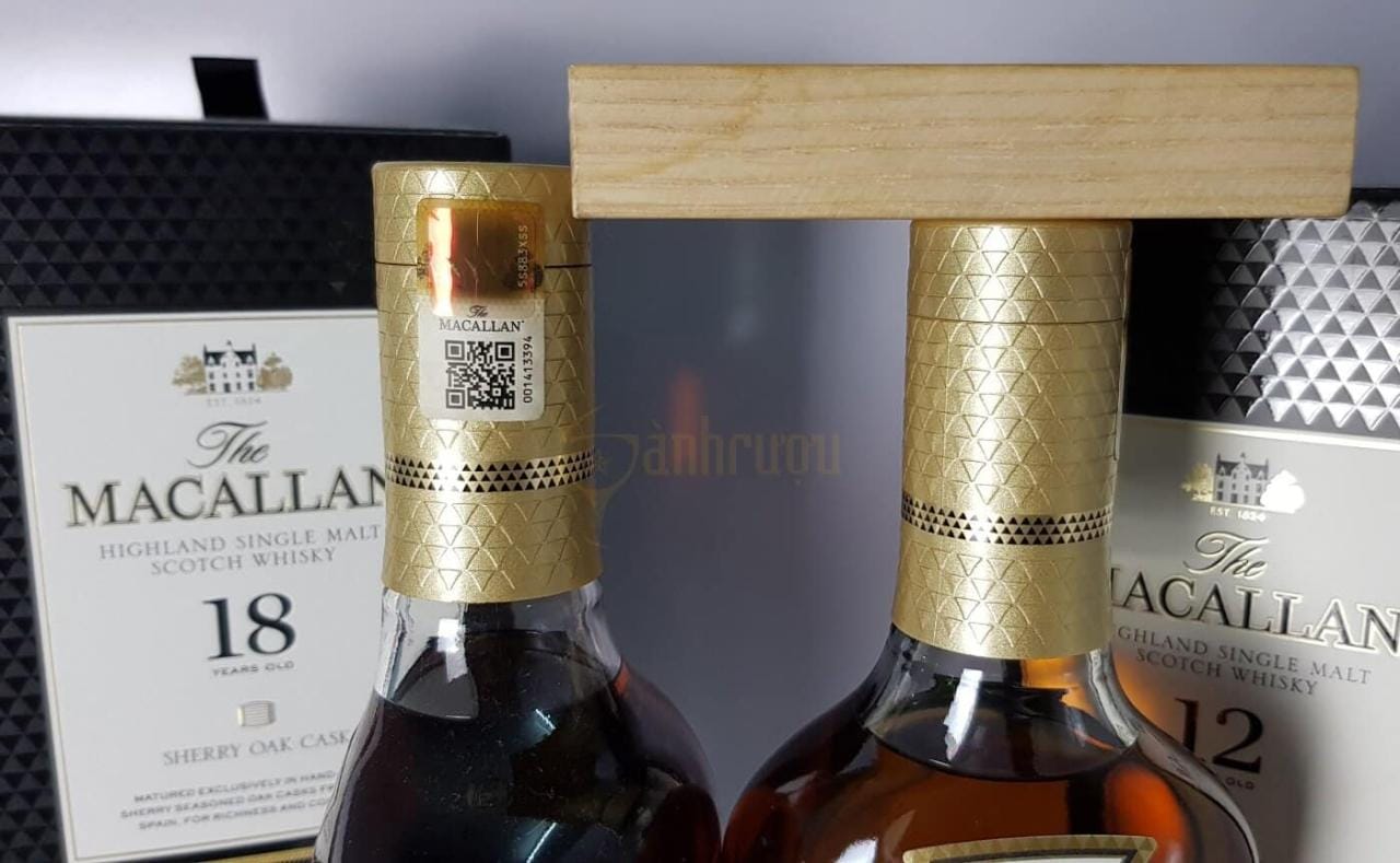 Rượu Macallan 18 Năm Tem 3D của rượu macallan 18 năm