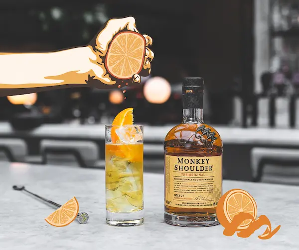 Rượu Monkey Shoulder Hương Vị Đẳng Cấp Orange Ginger Monkey Cocktail
