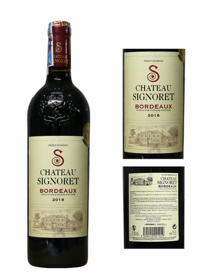 Rượu Vang Chateau Signoret Bordeaux 2018 Chai vang pháp Chateau Signoret Bordeaux 2018