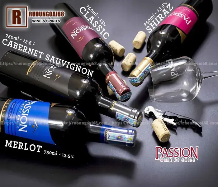 Rượu Vang Passion Merlot 750ml Rượu Vang Passion Merlot 750ml