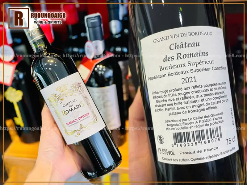 Rượu Vang Pháp Chateau Des Romains Bordeaux Rượu Vang Pháp Chateau Des Romains