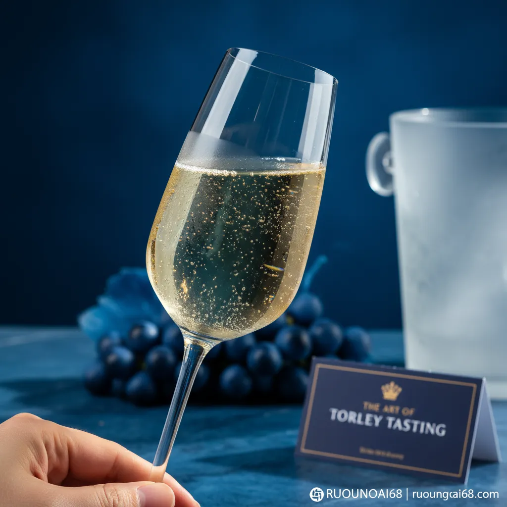 Cách thưởng thức rượu Torley đúng điệu Ly rượu vang sủi tăm Torley