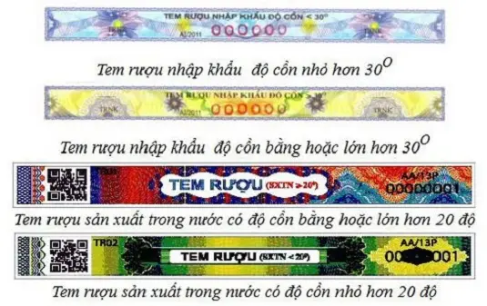 Rượu xách tay có tem không? Toàn bộ thông tin bạn cần biết các mẫu tem rượu nhập khẩu và sản xuất trong nước