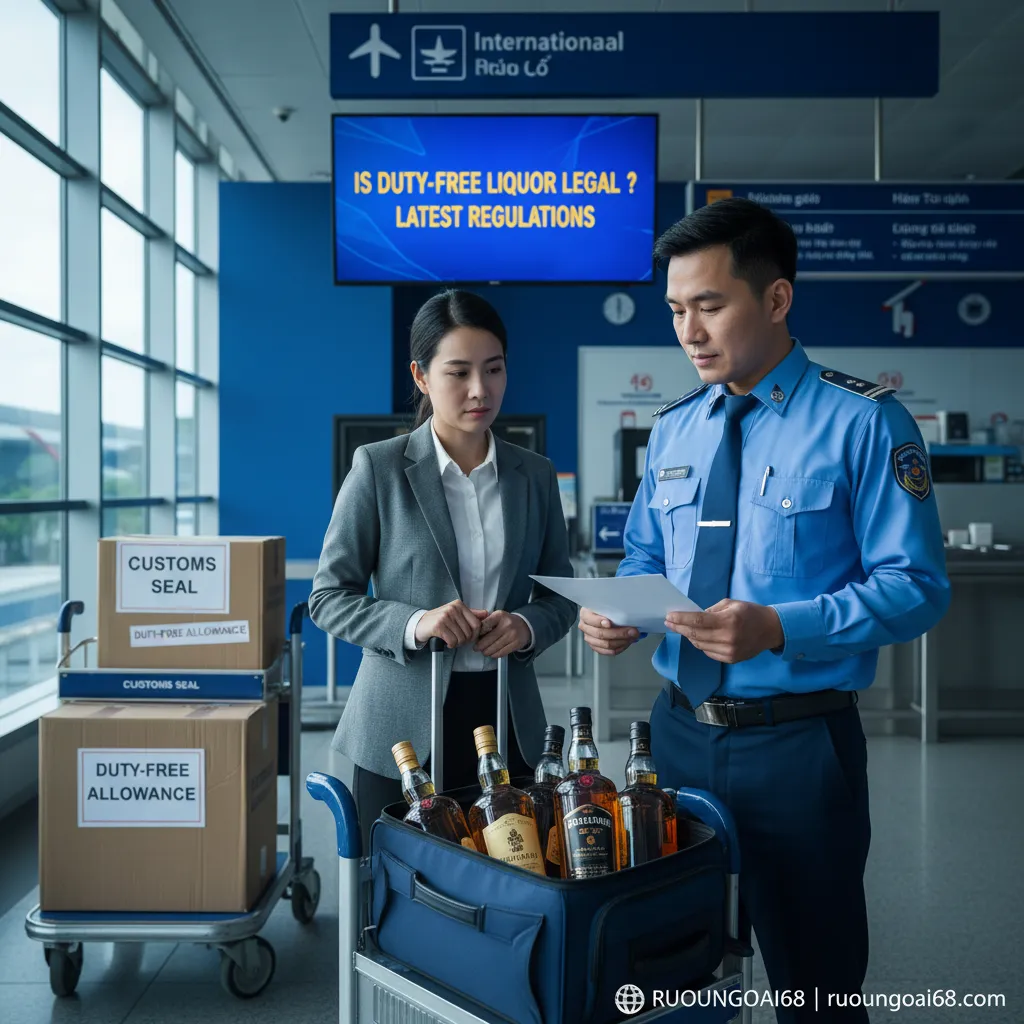 Rượu xách tay có hợp pháp không? Quy định mới nhất Rượu xách tay hải quan