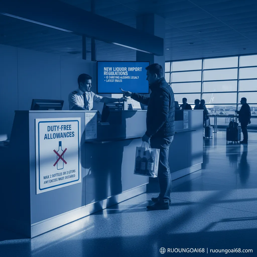 Rượu xách tay có hợp pháp không? Quy định mới nhất Quy định rượu xách tay mới