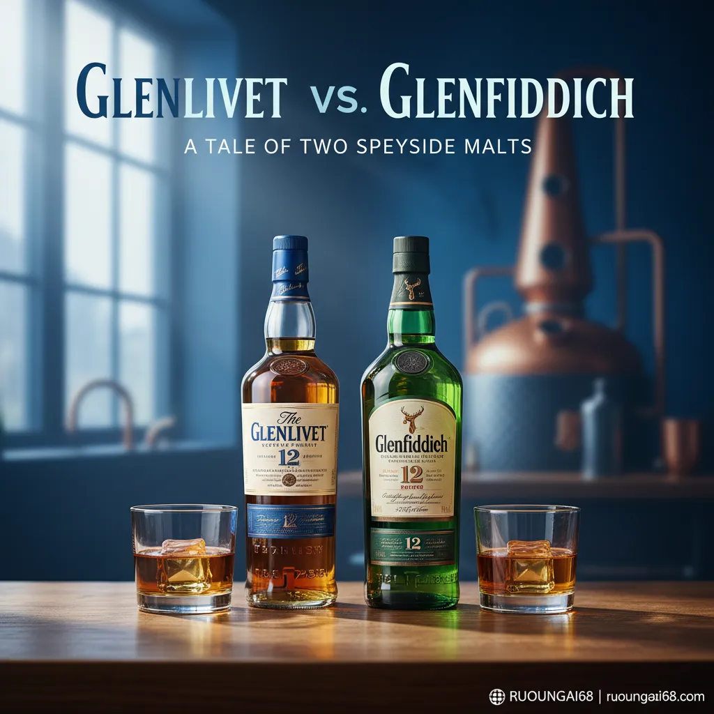 Glenlivet so sánh Glenfiddich ảnh