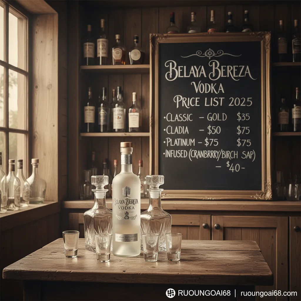 Bảng giá rượu Vodka Bạch Dương mới nhất 2025 Giá rượu Vodka Bạch Dương mới nhất, chuẩn thị trường