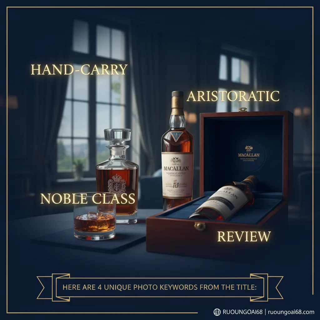 Review rượu Macallan xách tay – Đẳng cấp quý tộc Dưới đây là 4 từ khóa ảnh độc đáo từ tiêu đề: