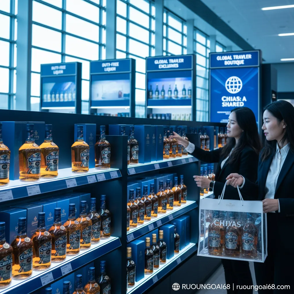 Rượu Chivas xách tay: Thật giả và cách phân biệt 1. Chivas sân bay