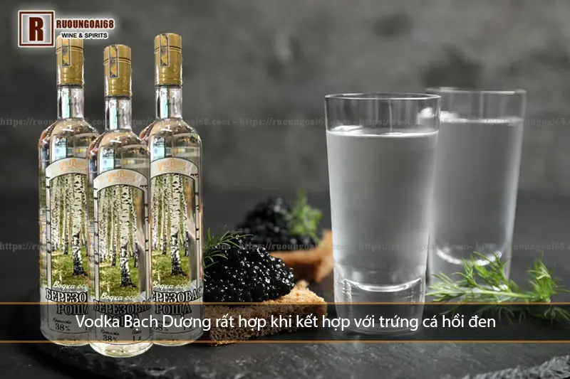 Vodka Bạch Dương 1 Lít kết hợp với nhiều món ăn