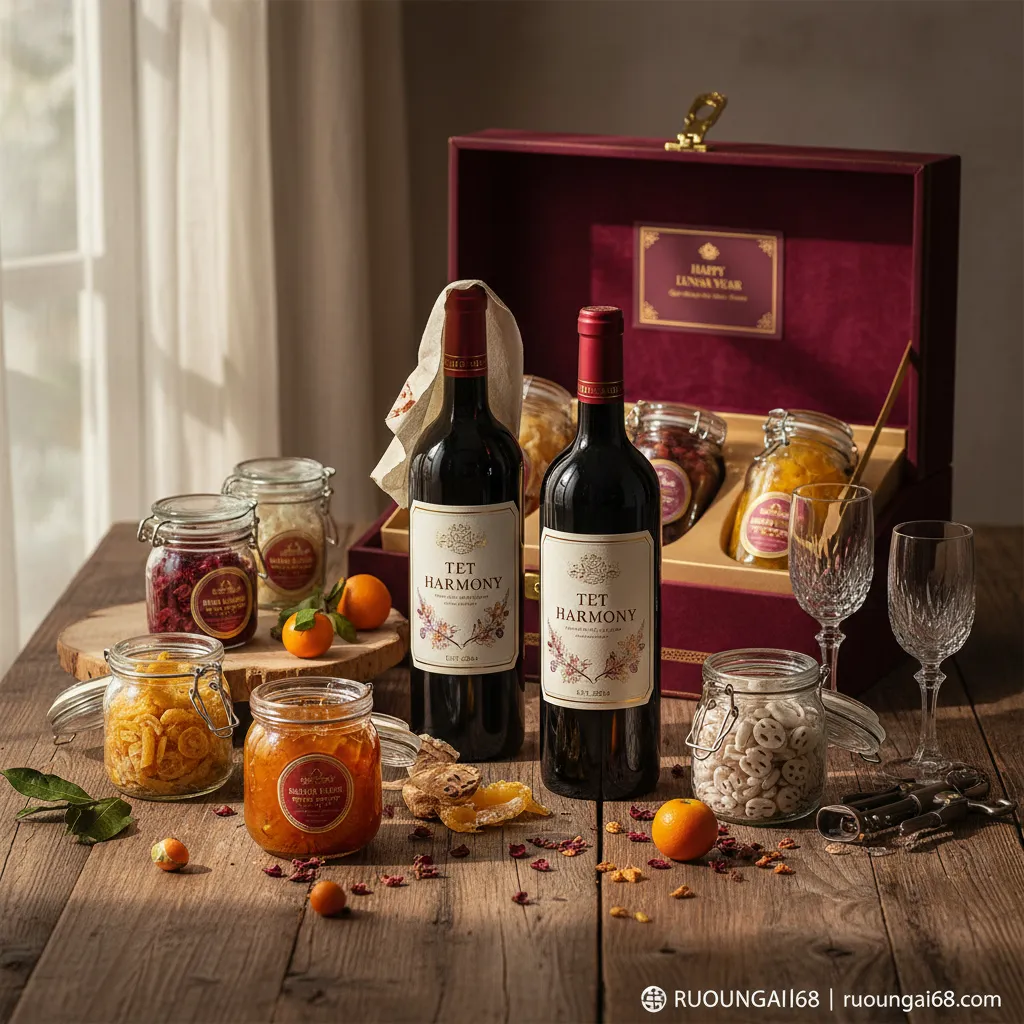 1. Giao thoa tinh tế: Vang & Mứt Tết