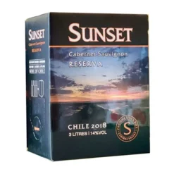 Rượu Vang Bịch 3 lít Sun Set Reserva 14%
