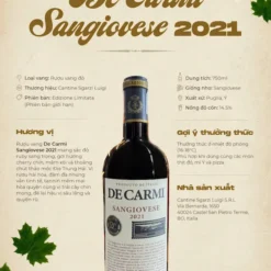 Rượu Vang De Carmi Sangiovese 2021 Rượu Vang De Carmi Sangiovese 2021