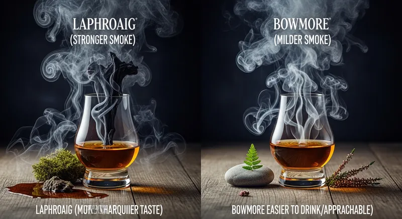 Bowmore Vs Laphroaig: Chai Nào Khói Mạnh Hơn Và Dễ Uống Hơn? Bowmore Vs Laphroaig: Chai Nào Khói Mạnh Hơn Và Dễ Uống Hơn? - Giới Thiệu Về Hai "Gã Khổng Lồ" Của Vùng Islay