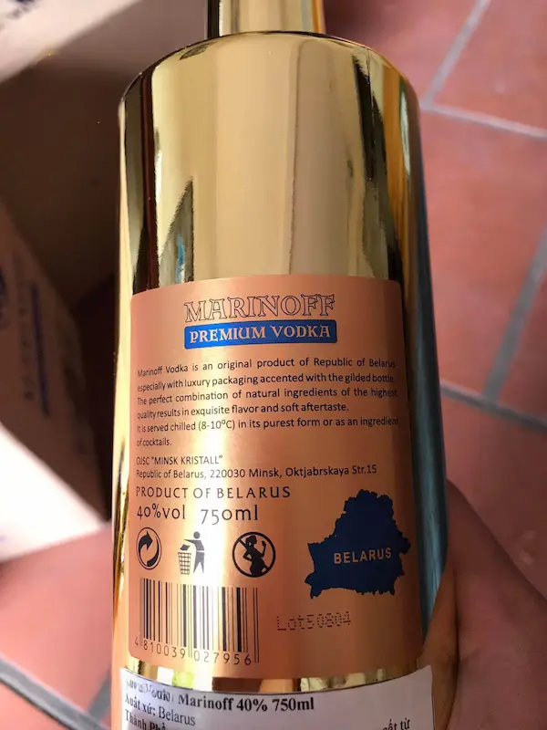 Vodka Marinoff Premium Vodka Marinoff Premium