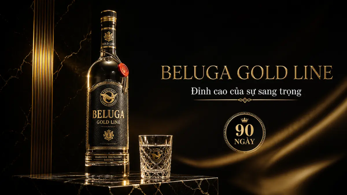 Beluga Gold Line Vodka cao cấp với thiết kế sang trọng dành cho những dịp đặc biệt