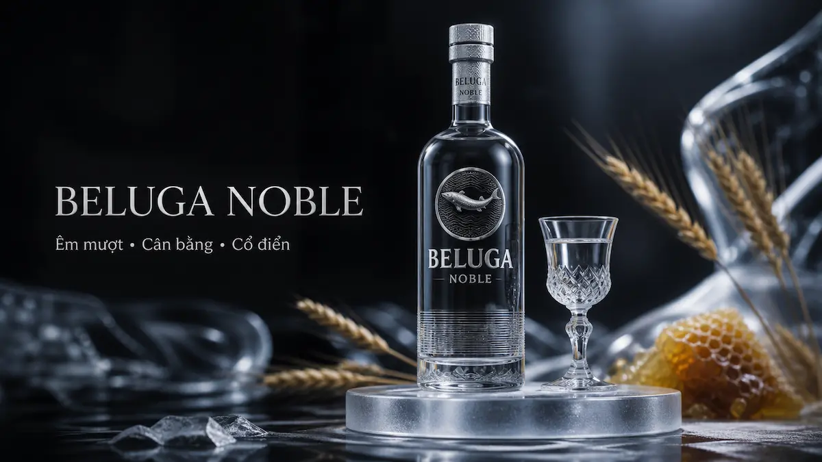 Beluga Noble Vodka với hương vị êm mượt, cân bằng và phong cách cổ điển