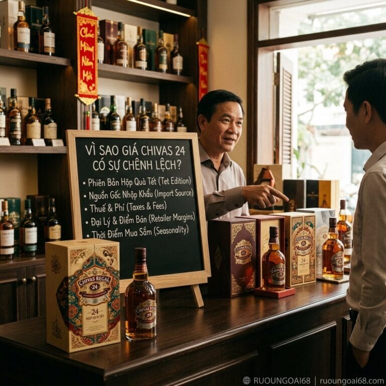 Vì sao giá Chivas 24 có sự chênh lệch?