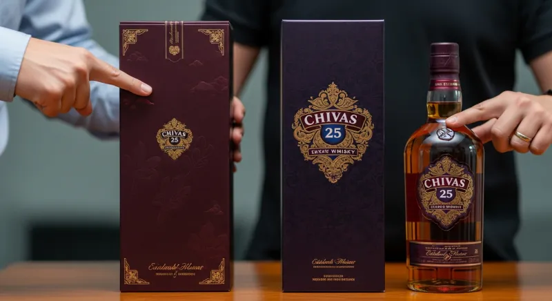 Cách kiểm tra rượu Chivas 25 thật giả – hướng dẫn chi tiết 2026 Cách kiểm tra rượu Chivas 25 thật giả – hướng dẫn chi tiết 2026 - Kiểm tra vỏ hộp và bao bì bên ngoài
