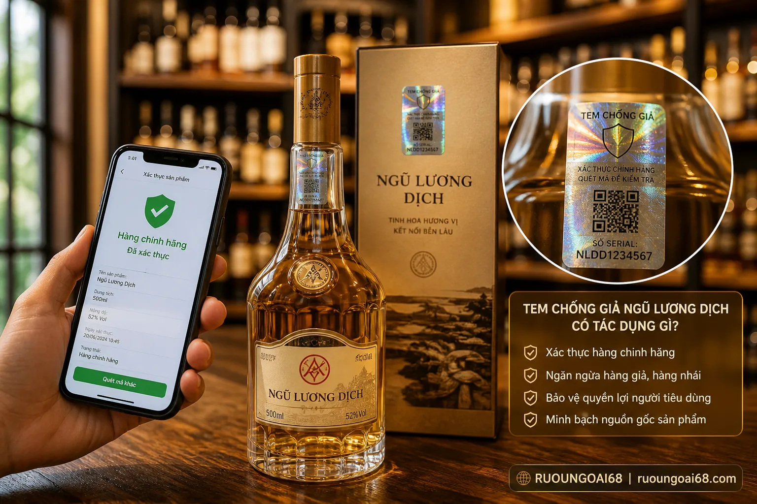 Tem chống giả Ngũ Lương Dịch có tác dụng gì? Tem chống giả Ngũ Lương Dịch có tác dụng gì?