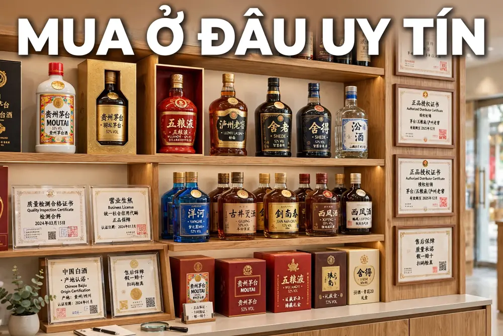 Các loại bạch tửu Trung Quốc phổ biến: ngoài Mao Đài còn gì? Mua bạch tửu ở đâu uy tín