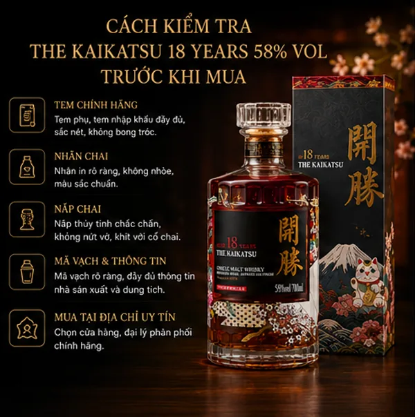 Rượu Kaikatsu 18 Years 58% kiem tra ruou kaikatsu 18 years 58 vol 4