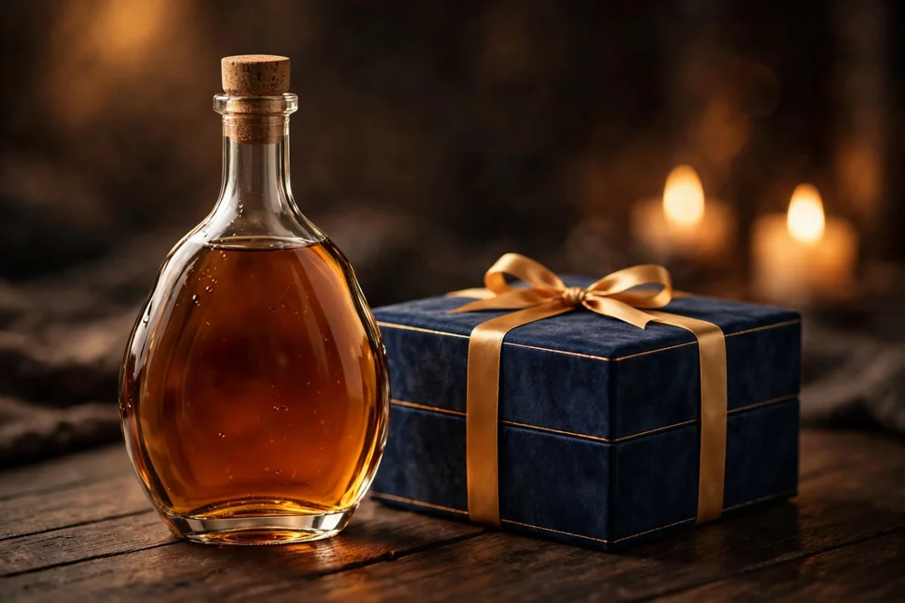 Chai cognac kèm hộp quà sang trọng