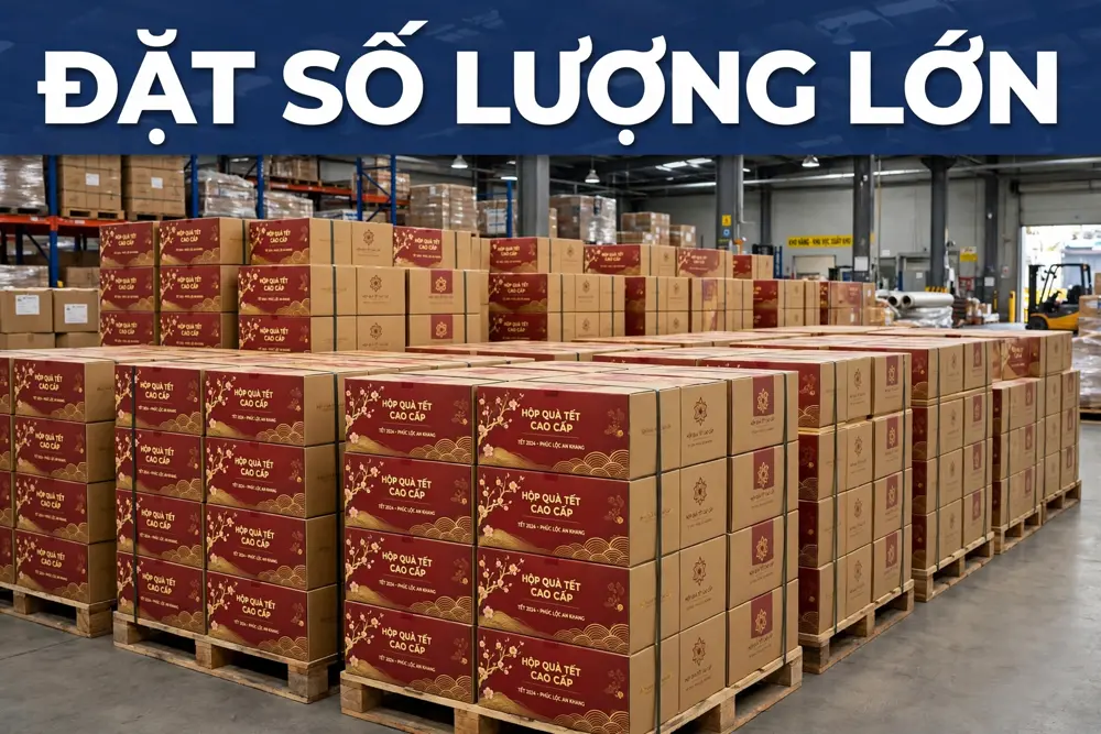 Quà Tết 500k cho nhân viên: gợi ý thiết thực mà vẫn sang Đặt quà Tết số lượng lớn cho doanh nghiệp.