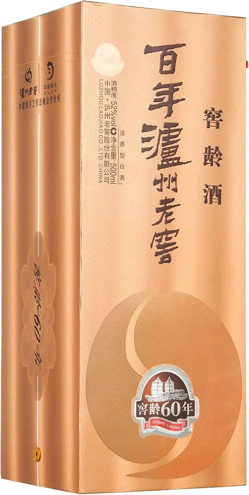 Rượu Bainian Luzhou Laojiao Jiaoling 60 52 Độ 500ml Hộp quà rượu Bainian Luzhou Laojiao Hầm Linh 60 năm in rõ 52%vol 500ml