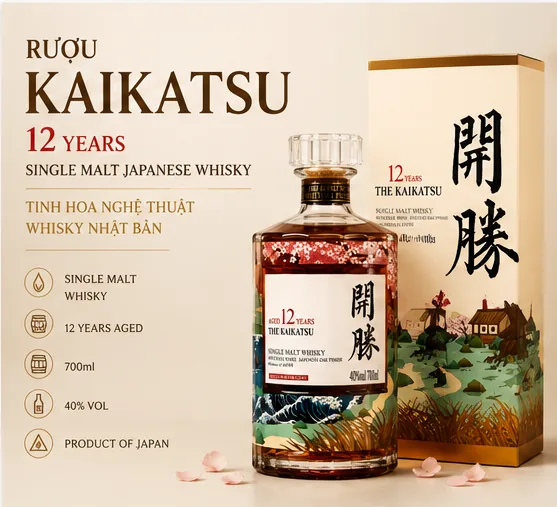 Rượu Kaikatsu 12 Years 40% 700ml ruou kaikatsu 12 years 1