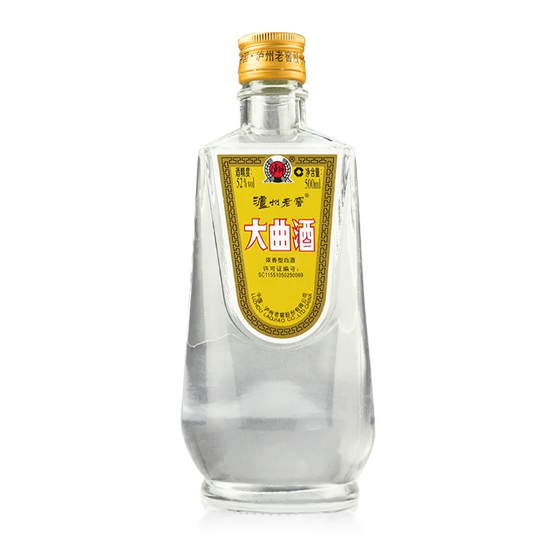 Rượu Luzhou Laojiao Daqu 52 Độ 500ml Chai rượu Luzhou Laojiao Daqu nhãn vàng truyền thống 52%vol 500ml