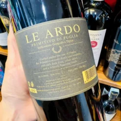 Rượu Vang Đỏ Le Ardo Primitivo Puglia Limited Edition Nhãn sau rượu Le Ardo Primitivo di Puglia: Cantine Sgarzi Luigi, 18% vol, 750ml