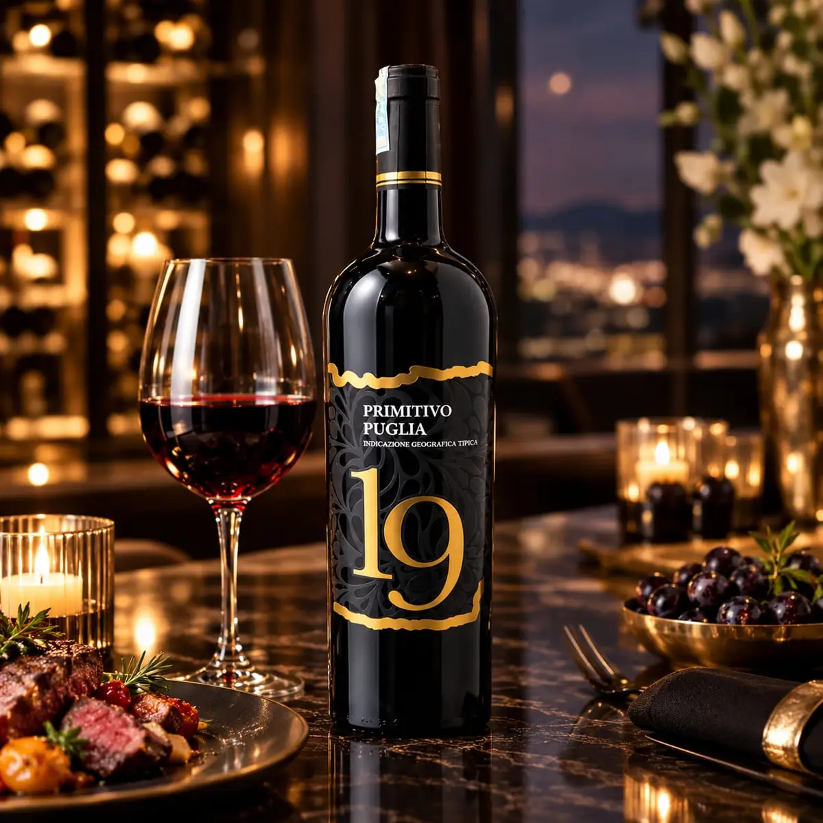 Rượu Vang Đỏ Primitivo Puglia 19 Thưởng thức rượu vang đỏ Primitivo Puglia 19 cùng bữa tiệc