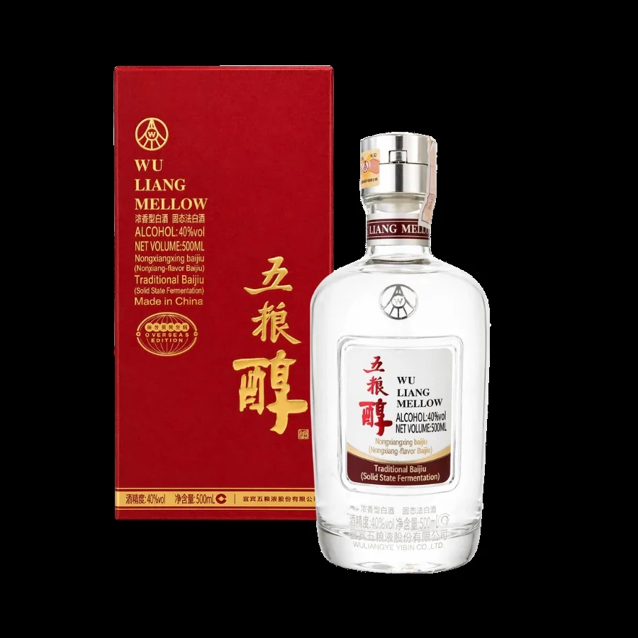 Rượu Wuliang Mellow Ngũ Lương Thuần 40 Độ 500ml Rượu Wuliang Mellow Ngũ Lương Thuần 40 độ 500ml bản xuất khẩu Overseas Edition kèm hộp đỏ